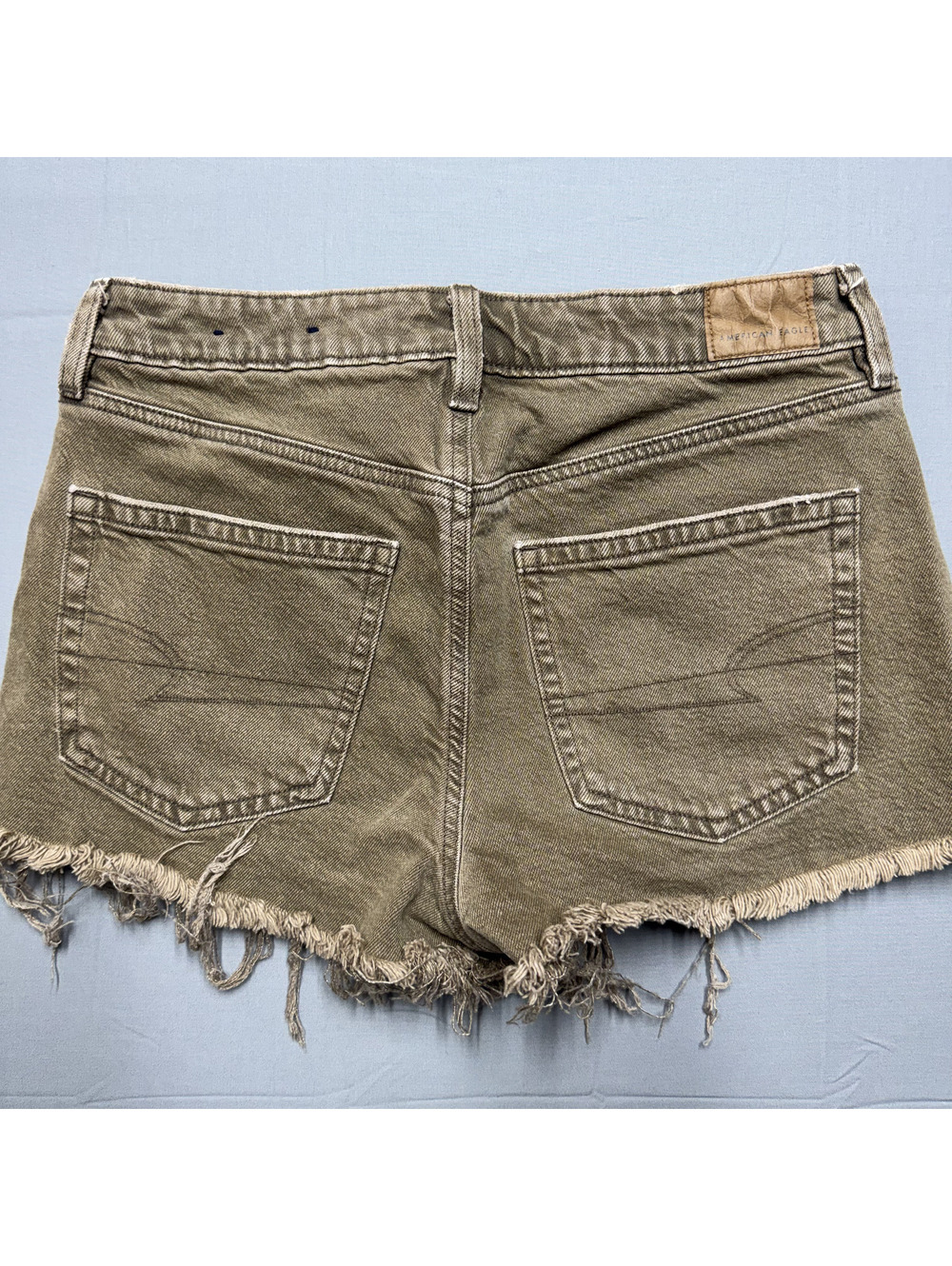 American Eagle Women Denim Shorts Cotton Brown Raw Hem Size 6 Casual - Picture 6 of 11